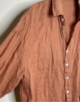 Vitamin A 100% Linen Oversized Playa Button Down Shirt