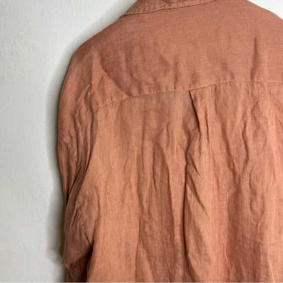 Vitamin A 100% Linen Oversized Playa Button Down Shirt