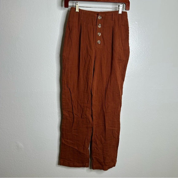 l*space L* Space 100% Cotton Gauze Relaxed Fit Pant Button Fly - Cotton