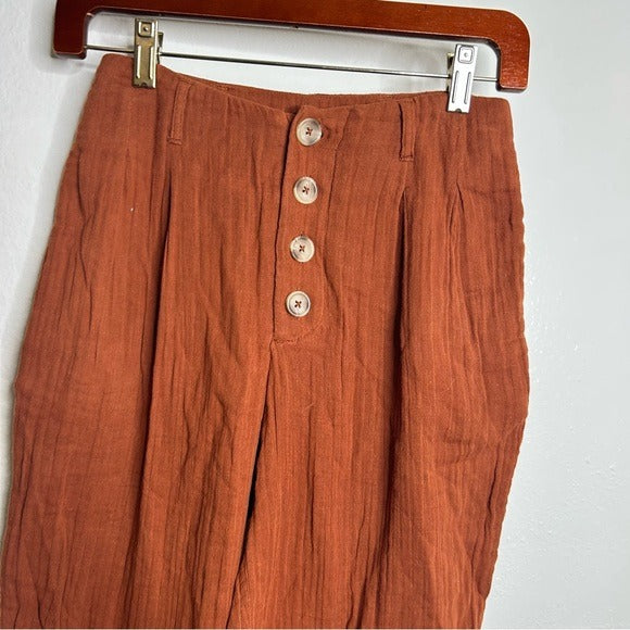 l*space L* Space 100% Cotton Gauze Relaxed Fit Pant Button Fly - Cotton