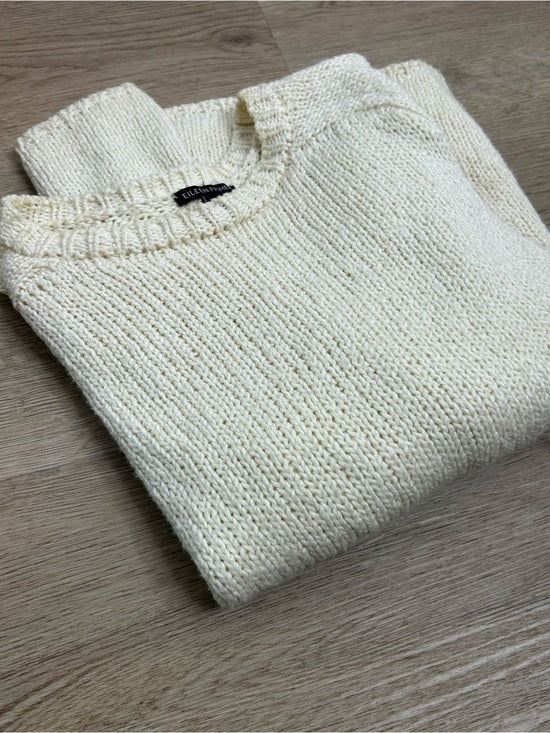 Eileen Fisher Eileen Fisher 100% Organic Cotton Cream Chunky Knit Oversized Sweater - Cotton