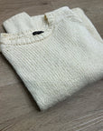 Eileen Fisher 100% Organic Cotton Cream Chunky Knit Oversized Sweater
