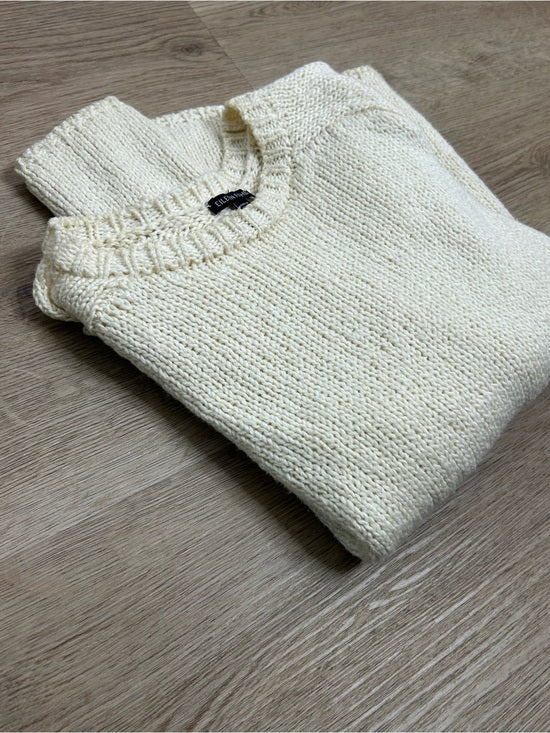 Eileen Fisher Eileen Fisher 100% Organic Cotton Cream Chunky Knit Oversized Sweater - Cotton