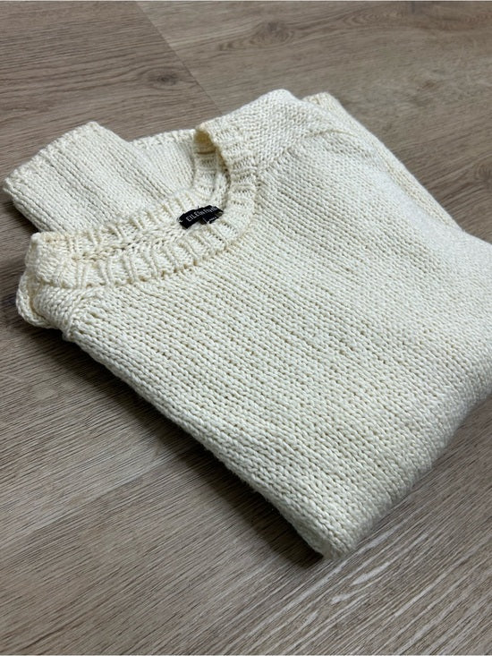 Eileen Fisher Eileen Fisher 100% Organic Cotton Cream Chunky Knit Oversized Sweater - Cotton