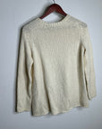 Eileen Fisher 100% Organic Cotton Cream Chunky Knit Oversized Sweater