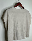 Eileen Fisher Organic Linen Cotton Textured Knit Neutral Sleeveless Boxy Top