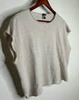 Eileen Fisher Organic Linen Cotton Textured Knit Neutral Sleeveless Boxy Top