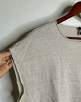Eileen Fisher Organic Linen Cotton Textured Knit Neutral Sleeveless Boxy Top