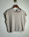 Eileen Fisher Organic Linen Cotton Textured Knit Neutral Sleeveless Boxy Top