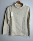 NWT MATE The Label 100% Organic Cotton Knit Frise Neck Pullover Sweater Size XS