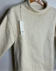 NWT MATE The Label 100% Organic Cotton Knit Frise Neck Pullover Sweater Size XS