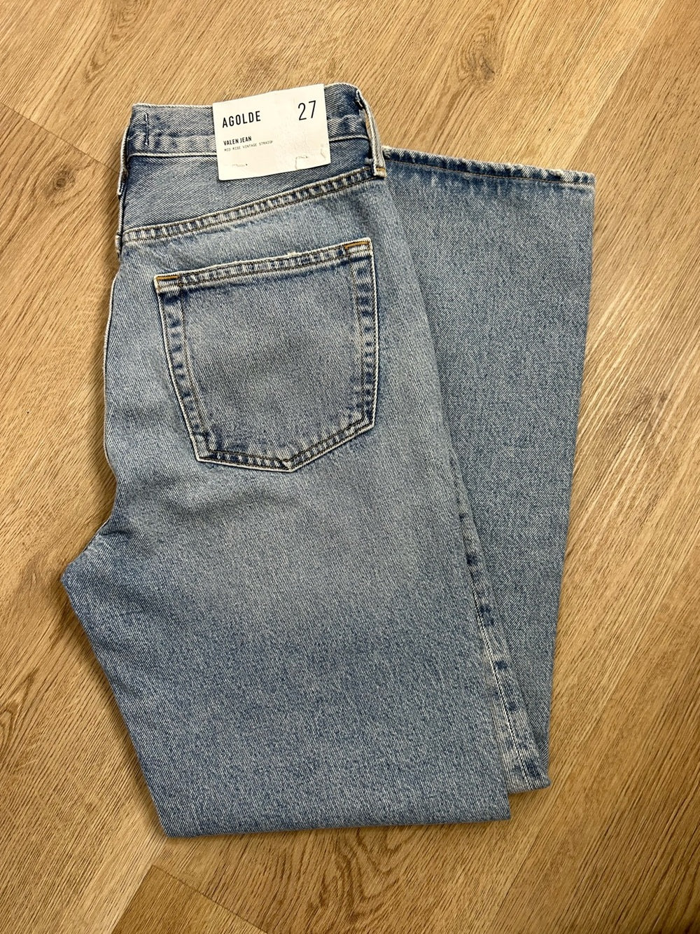Agolde AGOLDE 100% Regenerative Cotton Valen Mid Rise Straight Leg Jean Harmonic - Cotton