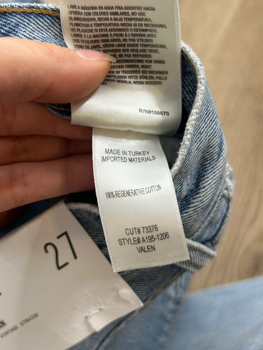 AGOLDE 100% Regenerative Cotton Valen Mid Rise Straight Leg Jean Harmonic