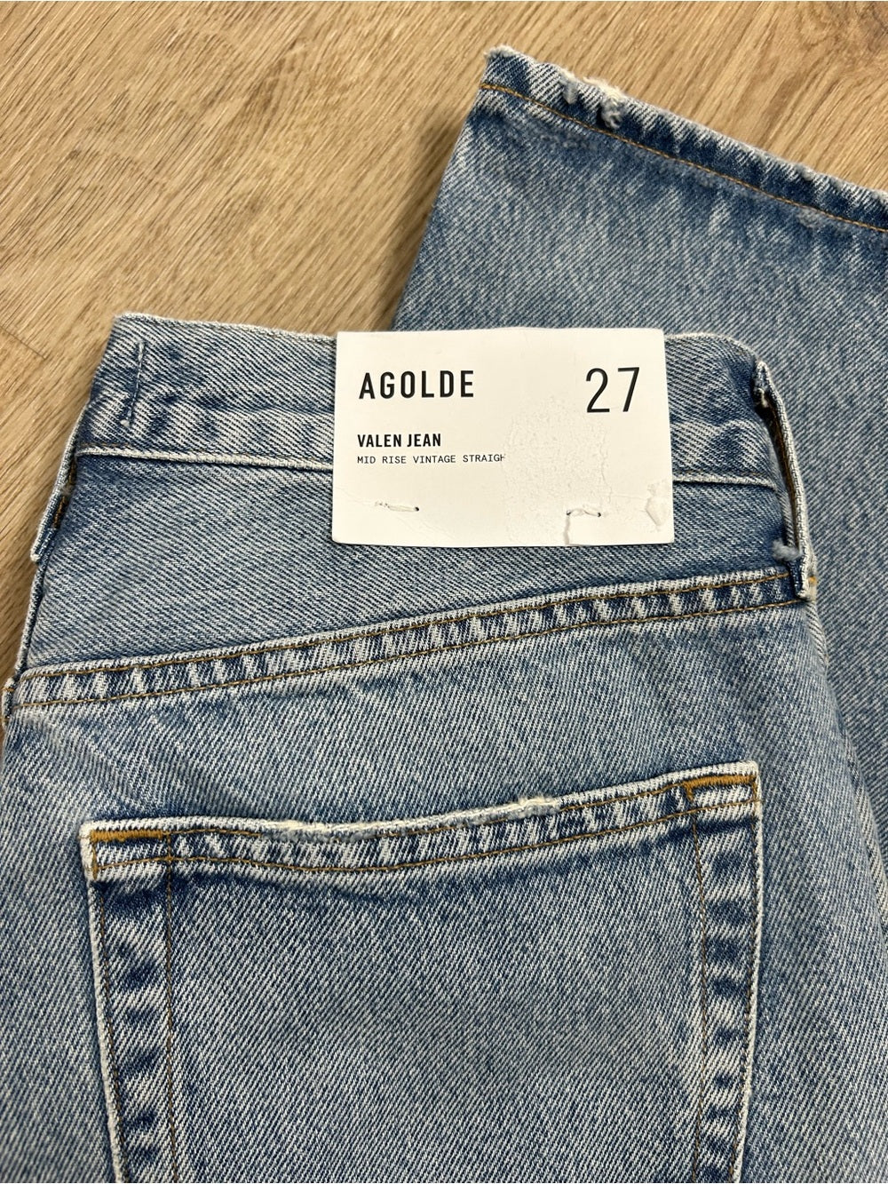 Agolde AGOLDE 100% Regenerative Cotton Valen Mid Rise Straight Leg Jean Harmonic - Cotton