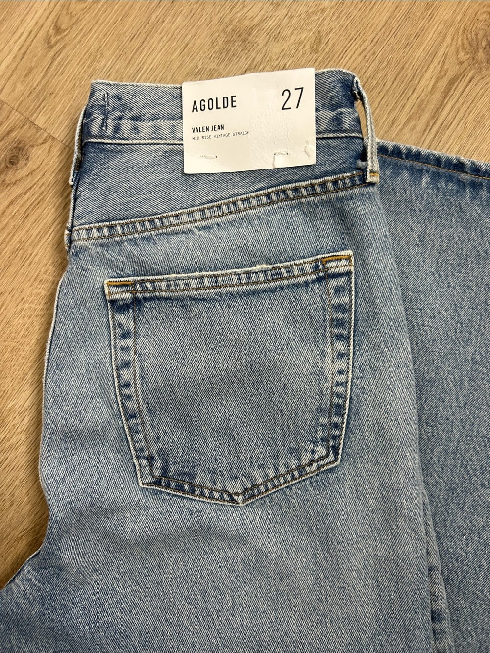 Agolde AGOLDE 100% Regenerative Cotton Valen Mid Rise Straight Leg Jean Harmonic - Cotton