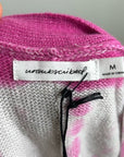 Unsubscribed 100% Cashmere Pink Tie Dye Button Down Boyfriend Cardigan
