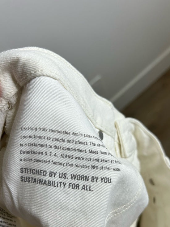 Outerknown 100% Organic Cotton Sea Jeans Dune High Rise Straight Jean Cream