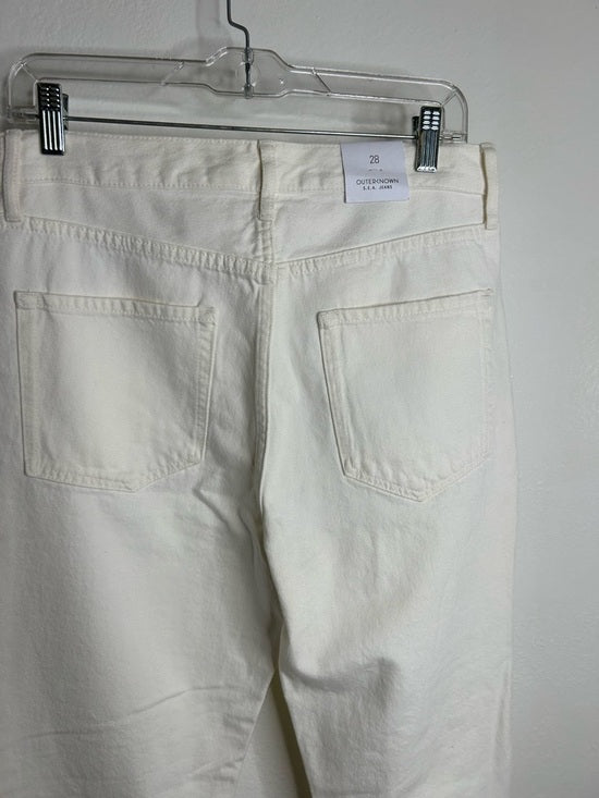 Outerknown 100% Organic Cotton Sea Jeans Dune High Rise Straight Jean Cream
