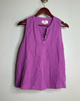 Xirena 100% Cotton Tish Button Down Tank Top in Purple Orchid