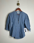 Nation LA 100% Organic Cotton Denim Chambray Emmett Top 3/4 Sleeve