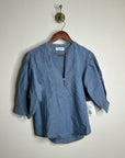 Nation LA 100% Organic Cotton Denim Chambray Emmett Top 3/4 Sleeve