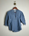 Nation LA 100% Organic Cotton Denim Chambray Emmett Top 3/4 Sleeve