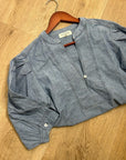 Nation LA 100% Organic Cotton Denim Chambray Emmett Top 3/4 Sleeve
