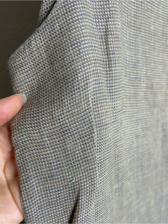 FLAX 100% Linen Tan Neutral Lagenlook Oversized Shift Tank Dress