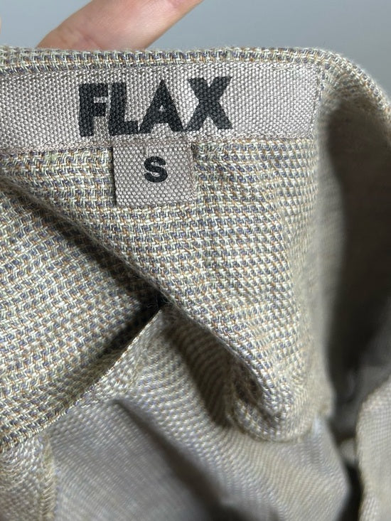 FLAX 100% Linen Tan Neutral Lagenlook Oversized Shift Tank Dress