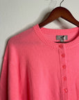 J. Crew 100% Cashmere Perfect Cashmere Cardigan in Neon Vivid Coral