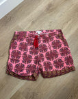 Sundance Cotton Linen Pink Multicolor Paisley Drawstring Loose Fit Shorts