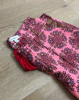 Sundance Cotton Linen Pink Multicolor Paisley Drawstring Loose Fit Shorts