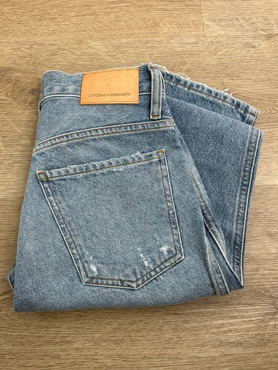 Citizens of Humanity 100% Cotton Denim Daphne High Rise Stovepipe Cropped Jean