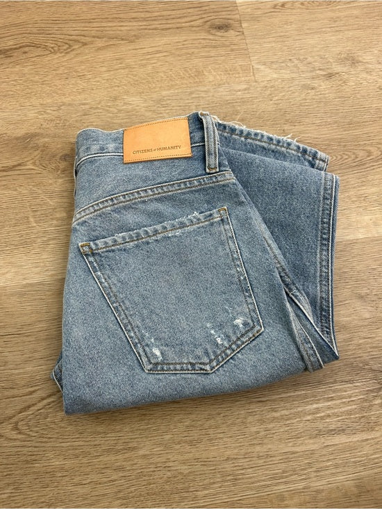 Citizens of Humanity 100% Cotton Denim Daphne High Rise Stovepipe Cropped Jean