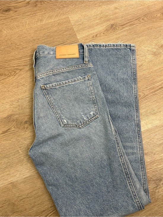 Citizens of Humanity 100% Cotton Denim Daphne High Rise Stovepipe Cropped Jean