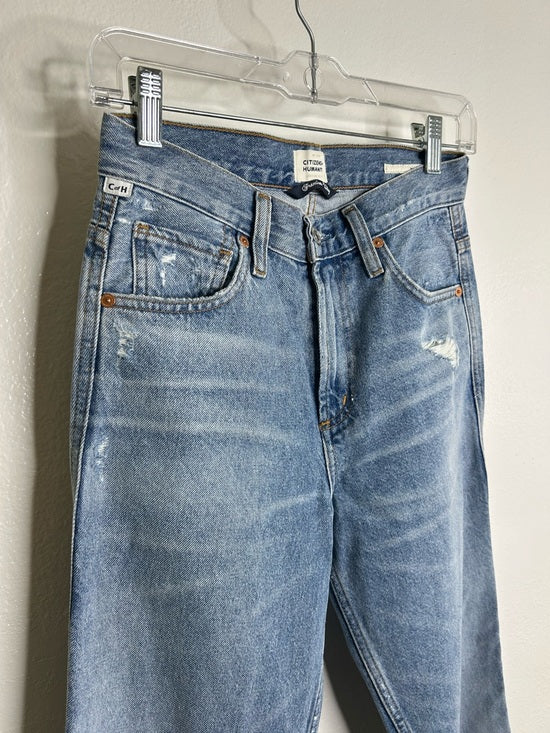 Citizens of Humanity 100% Cotton Denim Daphne High Rise Stovepipe Cropped Jean