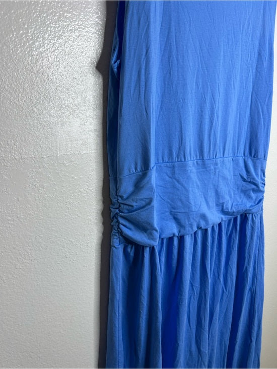 Nation LA 100% Pima Cotton Cleo Drop Waist Midi Tank Dress in Blue