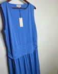 Nation LA 100% Pima Cotton Cleo Drop Waist Midi Tank Dress in Blue