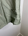 Francesca Bettini 100% Linen Sage Green Short Sleeve Slouchy Fit Top