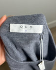 One Grey Day 100% Merino Wool Fine Knit Gray Crew Neck Pullover Sweater