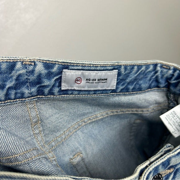 AG 100% Cotton Tomas High-Rise Baggy Straight-Leg Jeans