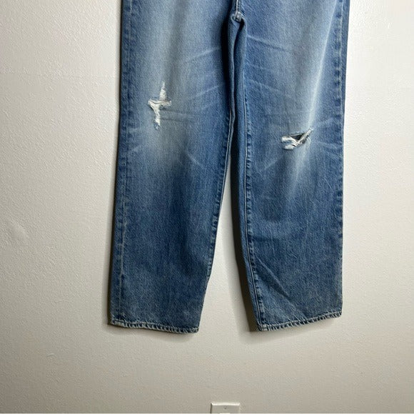 AG 100% Cotton Tomas High-Rise Baggy Straight-Leg Jeans