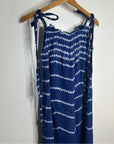 Ex - Voto 100% Cotton Iris Loose Fit Tie Strap Sundress in Blue Tie Dye M/L