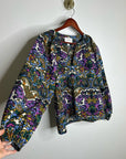Cleobella 100% Organic Cotton Multicolor Puff Sleeve Poplin Blouse
