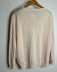 J. Crew 100% Cashmere V - Neck Heathered Blush Oversized Sweater