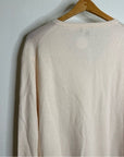 J. Crew 100% Cashmere V - Neck Heathered Blush Oversized Sweater