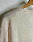 J. Crew 100% Cashmere V - Neck Heathered Blush Oversized Sweater