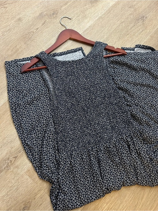 Nation LA 100% Pima Cotton Clementine Smocked Midi Dress Navy