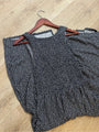 Nation LA 100% Pima Cotton Clementine Smocked Midi Dress Navy