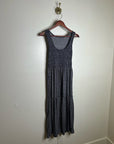 Nation LA 100% Pima Cotton Clementine Smocked Midi Dress Navy